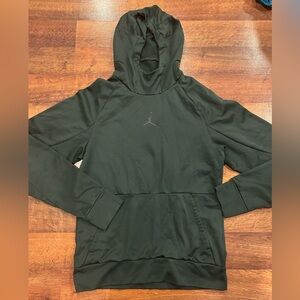 Nike Air Jordan Fleece Hoodie Center Logo Green Men Size Small